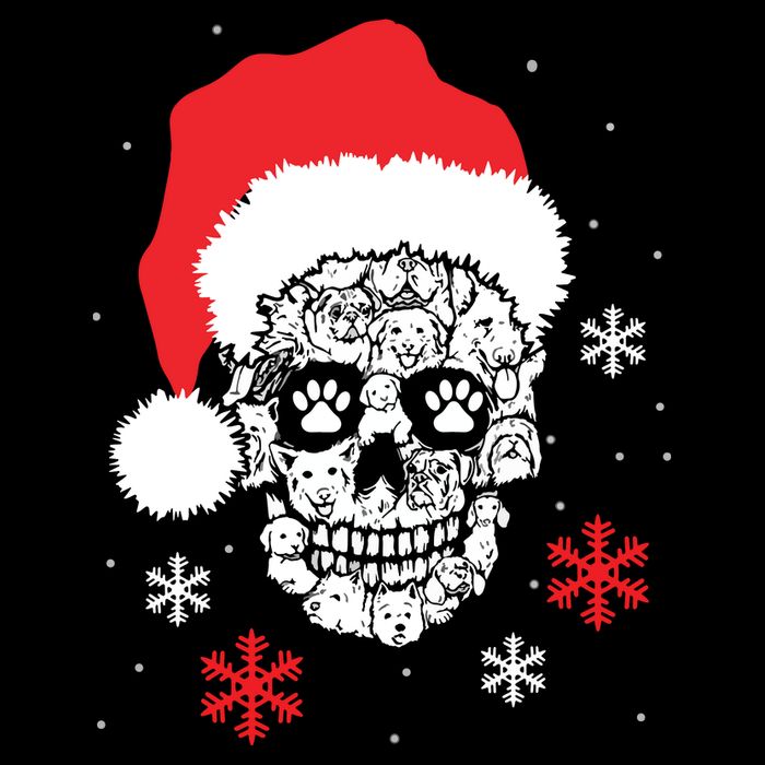 Skull Santa Hat Funny Christmas Xmas 16 in Basic Backpack