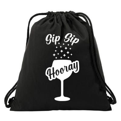 Sip Sip Hooray Bachelorette Gift Drawstring Bag
