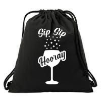Sip Sip Hooray Bachelorette Gift Drawstring Bag