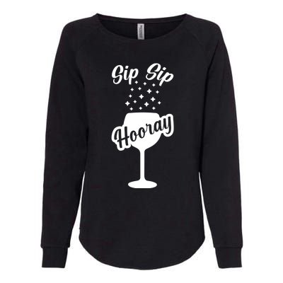 Sip Sip Hooray Bachelorette Gift Womens California Wash Sweatshirt