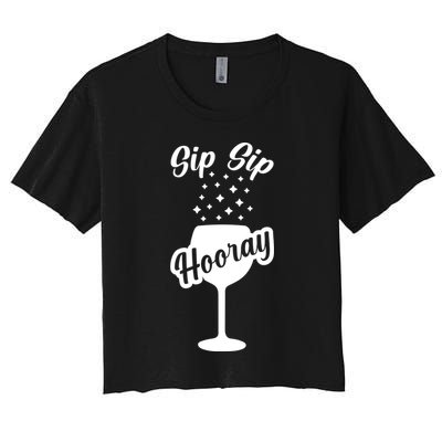 Sip Sip Hooray Bachelorette Gift Crop Top