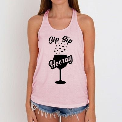 Sip Sip Hooray Bachelorette Gift Women's Knotted Racerback Tank