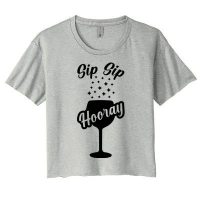 Sip Sip Hooray Bachelorette Gift Women's Crop Top Tee