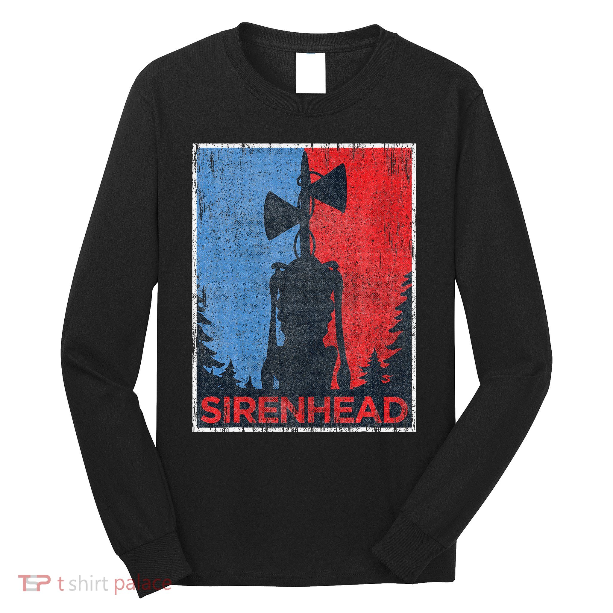 Scary Siren Head Meme Gamer Xmas Long Sleeve Shirt