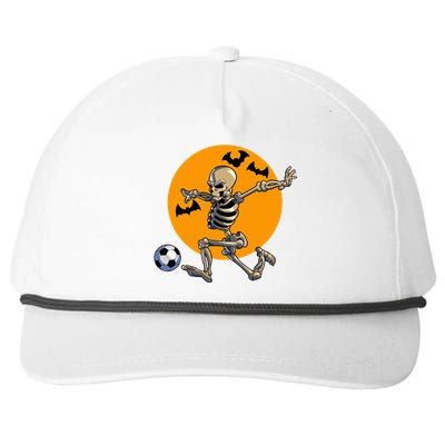 Soccer Skeleton Halloween Snapback Five-Panel Rope Hat