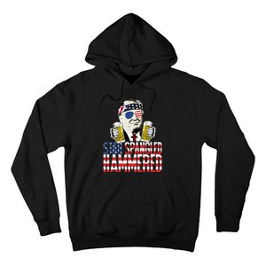 Star Spangled Hammered President Donald Trump Beer Lover Hoodie