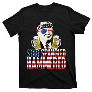 Star Spangled Hammered President Donald Trump Beer Lover T-Shirt