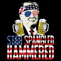 Star Spangled Hammered President Donald Trump Beer Lover City Backpack