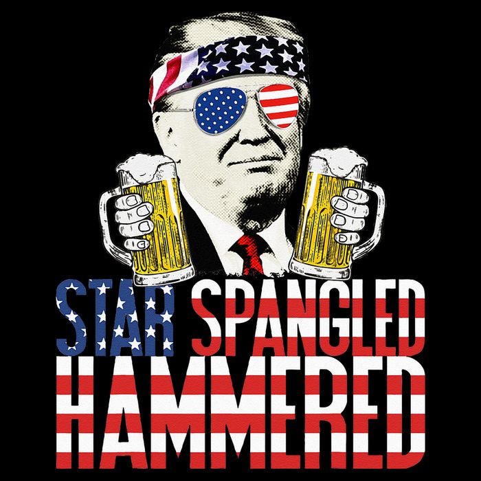 Star Spangled Hammered President Donald Trump Beer Lover City Backpack