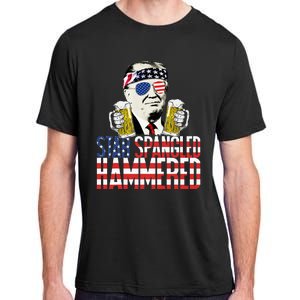 Star Spangled Hammered President Donald Trump Beer Lover Adult ChromaSoft Performance T-Shirt