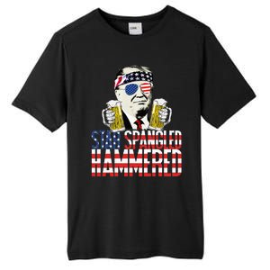 Star Spangled Hammered President Donald Trump Beer Lover Tall Fusion ChromaSoft Performance T-Shirt