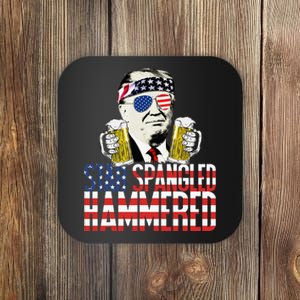 Star Spangled Hammered President Donald Trump Beer Lover Coaster