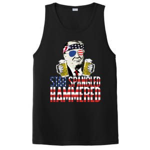 Star Spangled Hammered President Donald Trump Beer Lover PosiCharge Competitor Tank