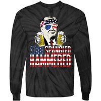 Star Spangled Hammered President Donald Trump Beer Lover Tie-Dye Long Sleeve Shirt