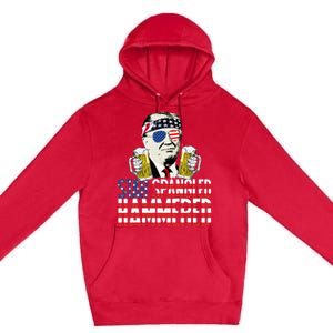 Star Spangled Hammered President Donald Trump Beer Lover Premium Pullover Hoodie