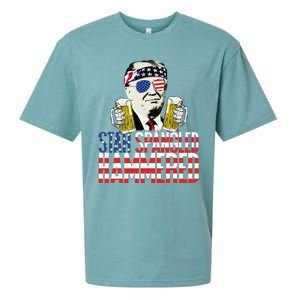 Star Spangled Hammered President Donald Trump Beer Lover Sueded Cloud Jersey T-Shirt