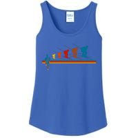 Skiing Ski Heartbeat Skier Retro Vintage Gift Ladies Essential Tank