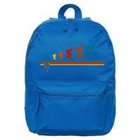 Skiing Ski Heartbeat Skier Retro Vintage Gift 16 in Basic Backpack