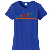 Skiing Ski Heartbeat Skier Retro Vintage Gift Women's T-Shirt