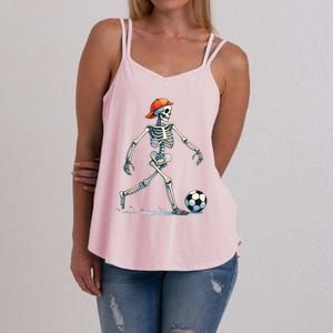 Skeleton Soccer Halloween Costume Funny Women's Strappy Tank