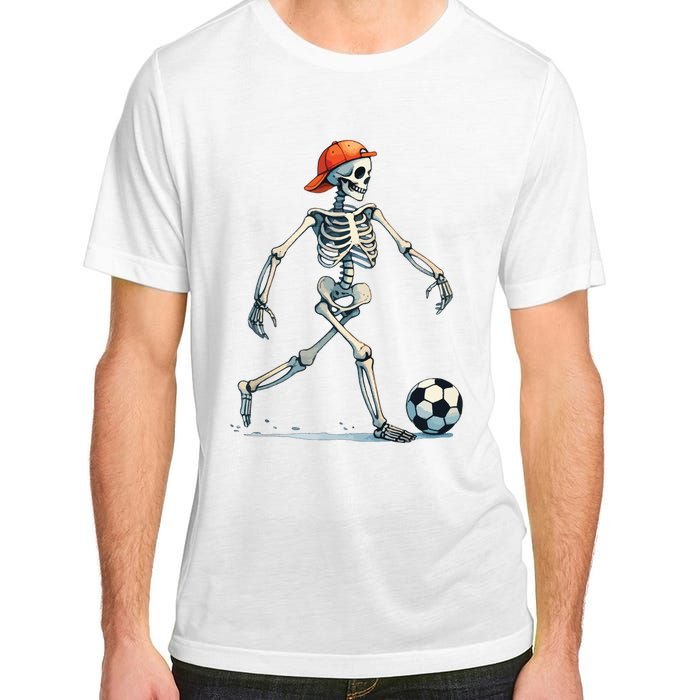 Skeleton Soccer Halloween Costume Funny Adult ChromaSoft Performance T-Shirt