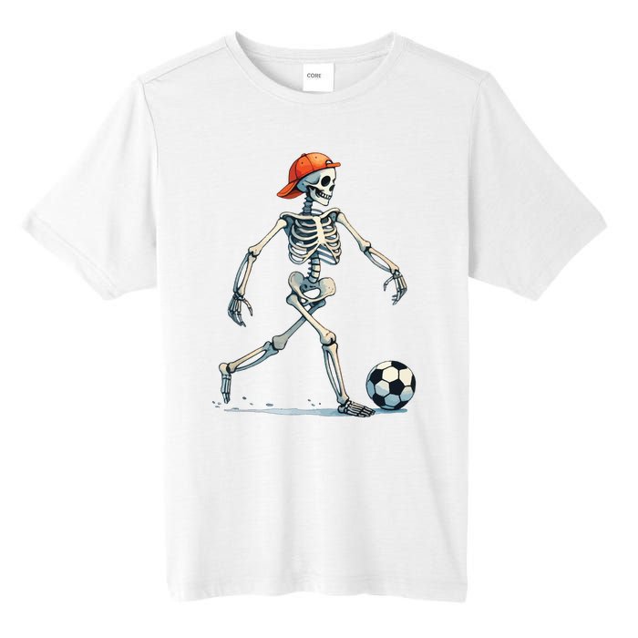 Skeleton Soccer Halloween Costume Funny Tall Fusion ChromaSoft Performance T-Shirt