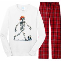 Skeleton Soccer Halloween Costume Funny Long Sleeve Pajama Set