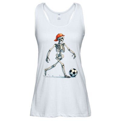 Skeleton Soccer Halloween Costume Funny Ladies Essential Flowy Tank