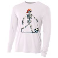 Skeleton Soccer Halloween Costume Funny Cooling Performance Long Sleeve Crew