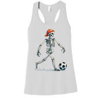 Skeleton Soccer Halloween Costume Funny Women's Racerback Tank