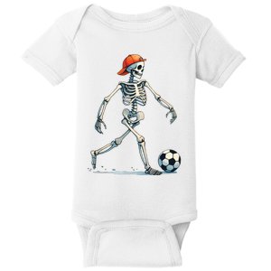 Skeleton Soccer Halloween Costume Funny Baby Bodysuit