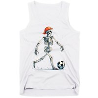 Skeleton Soccer Halloween Costume Funny Tank Top