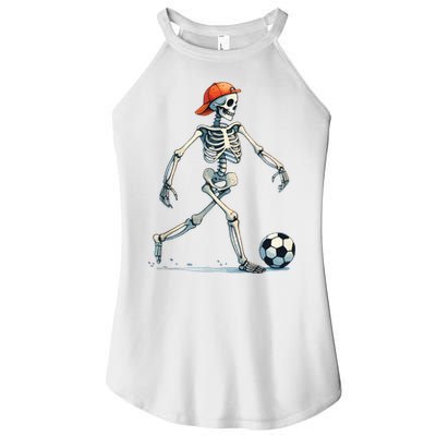 Skeleton Soccer Halloween Costume Funny Women's Perfect Tri Rocker Tank