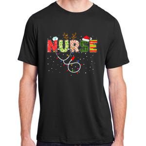 Stethoscope Santa Hat Reindeer Xmas Christmas Nurse Adult ChromaSoft Performance T-Shirt