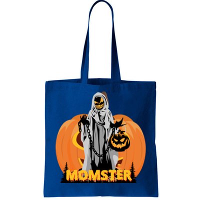 Scary Spooky Halloween Pumpkin Momster Mom Funny Gift Tote Bag