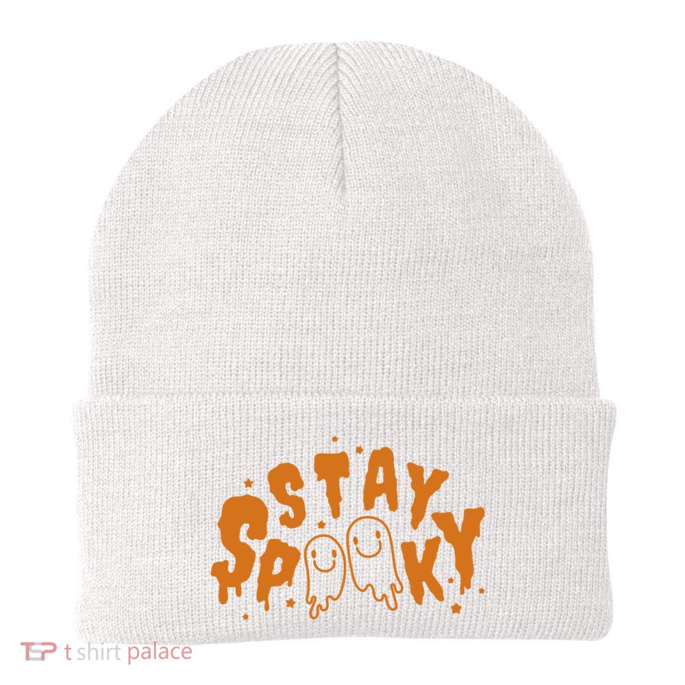 Stay Spooky Halloween Festive Knit Cap Winter Beanie
