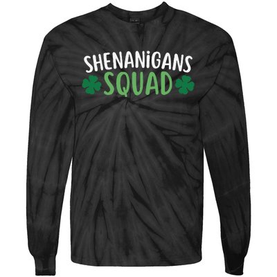 Shenanigans Squad happy st patrick green shamrocks Tie-Dye Long Sleeve Shirt