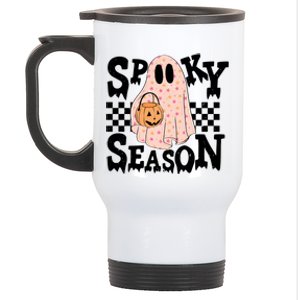 Spooky Season Halloween Funny Ghost Ghoul Costume Retro Stainless Steel Travel Mug