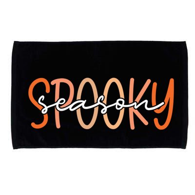 Spooky Season Halloween Spooky Vibes Autumn Fall Retro Gift Microfiber Hand Towel