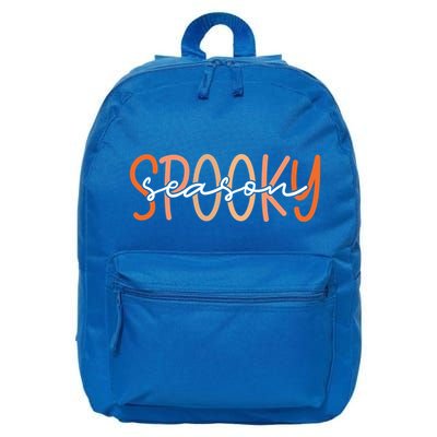 Spooky Season Halloween Spooky Vibes Autumn Fall Retro Gift 16 in Basic Backpack
