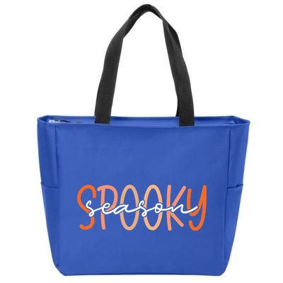 Spooky Season Halloween Spooky Vibes Autumn Fall Retro Gift Zip Tote Bag