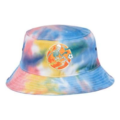 Soccer Skeleton Halloween Soccer Player Funny Tie Dye Newport Bucket Hat