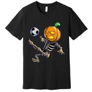 Soccer Skeleton Halloween Soccer Halloween Premium T-Shirt