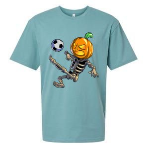 Soccer Skeleton Halloween Soccer Halloween Sueded Cloud Jersey T-Shirt