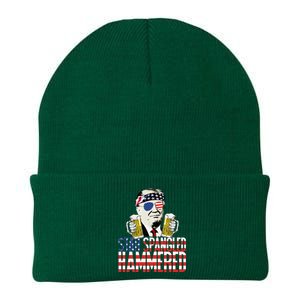 Star Spangled Hammered President Donald Trump Beer Lover Knit Cap Winter Beanie