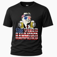 Star Spangled Hammered President Donald Trump Beer Lover Cooling Performance Crew T-Shirt
