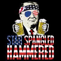 Star Spangled Hammered President Donald Trump Beer Lover City Backpack