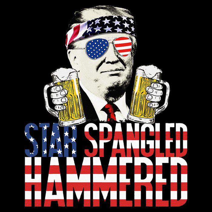 Star Spangled Hammered President Donald Trump Beer Lover City Backpack