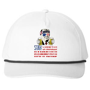 Star Spangled Hammered President Donald Trump Beer Lover Snapback Five-Panel Rope Hat