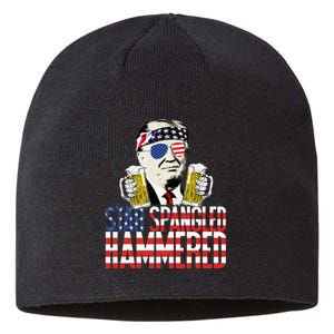 Star Spangled Hammered President Donald Trump Beer Lover Sustainable Beanie